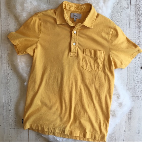 Jack Spade Shirts Jack Spade Short Sleeve Polo In Yolk Yellow